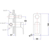 Acl Eden Shower Mixer w/ Divertor Chrome